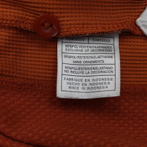 Nike Texas Longhorns Polo Shirt Men Large Orange Sphere Dry Pullover Stretch S/S - Picture 8 of 12
